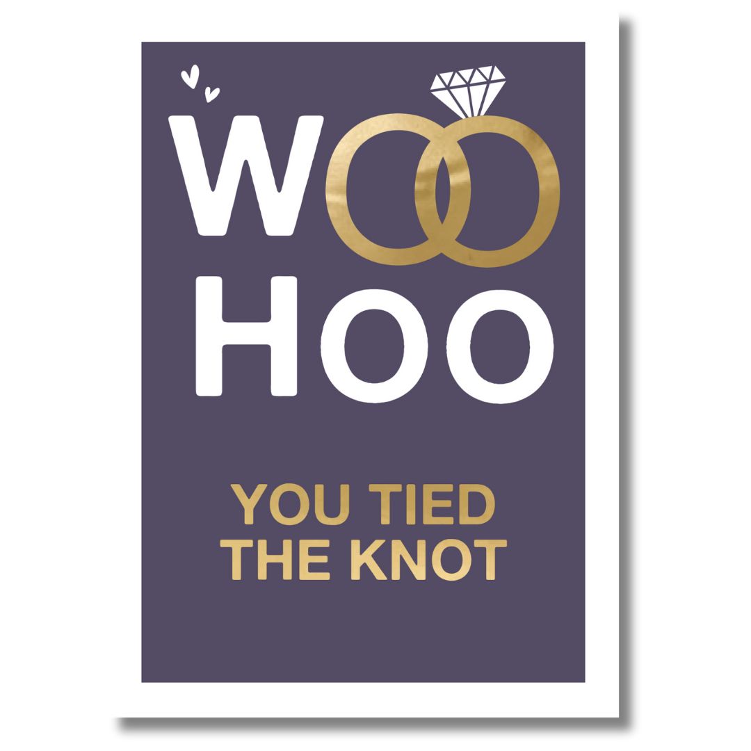 WooHoo You Tied The Knot Wedding Card