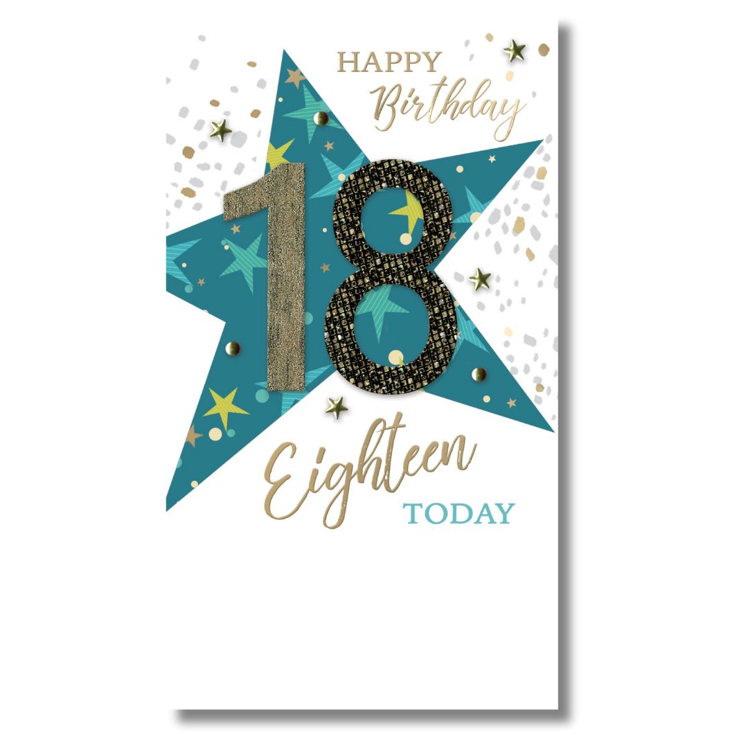 Happy Birthday 18 Greeting Card