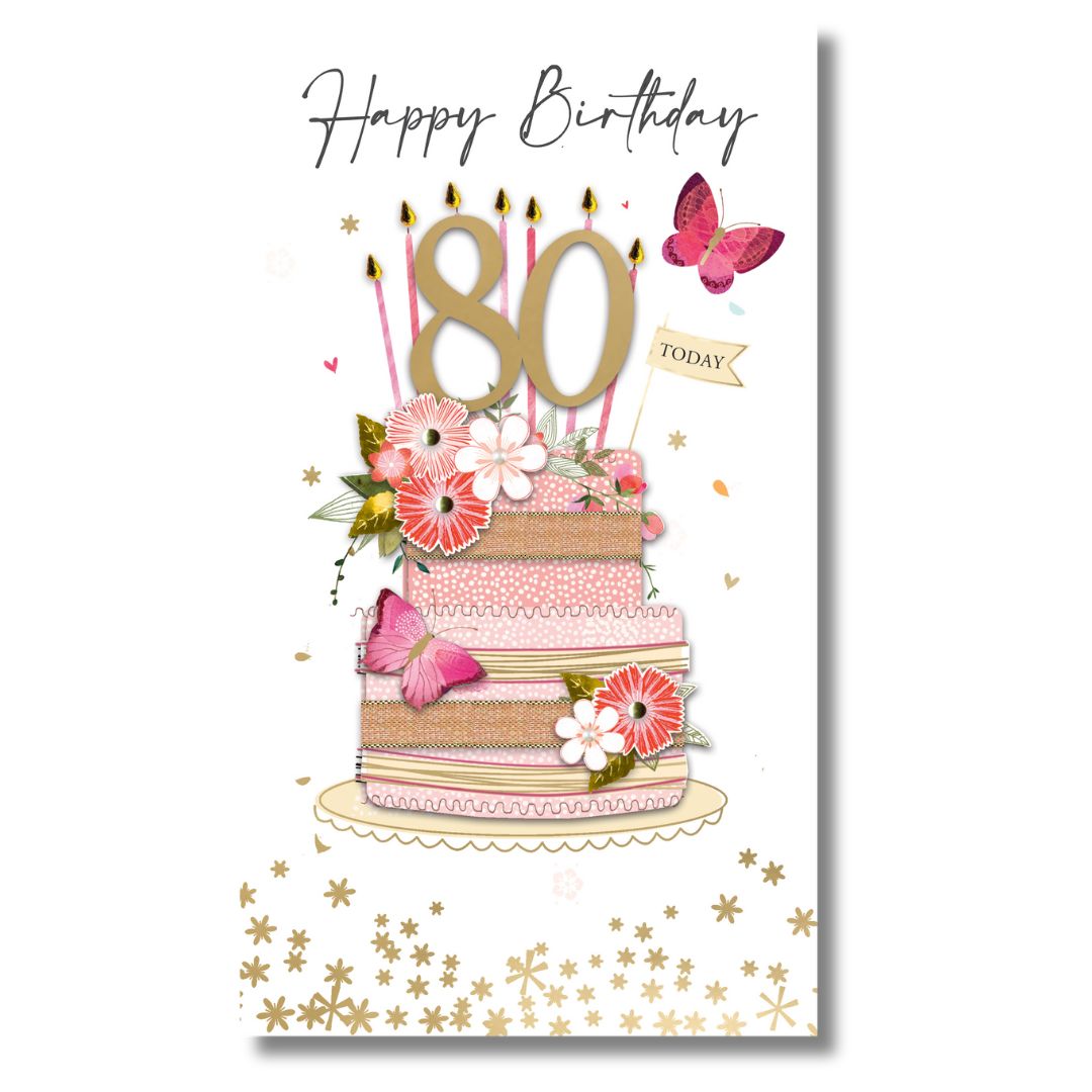 Second Nature Happy Birthday 80 Today - Greeting Card