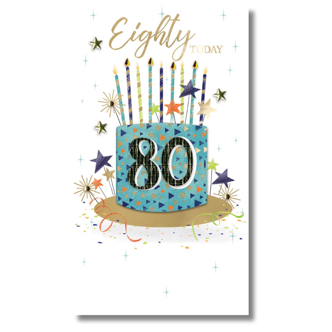 Second Nature 80 Today Birthday - Greeting Card