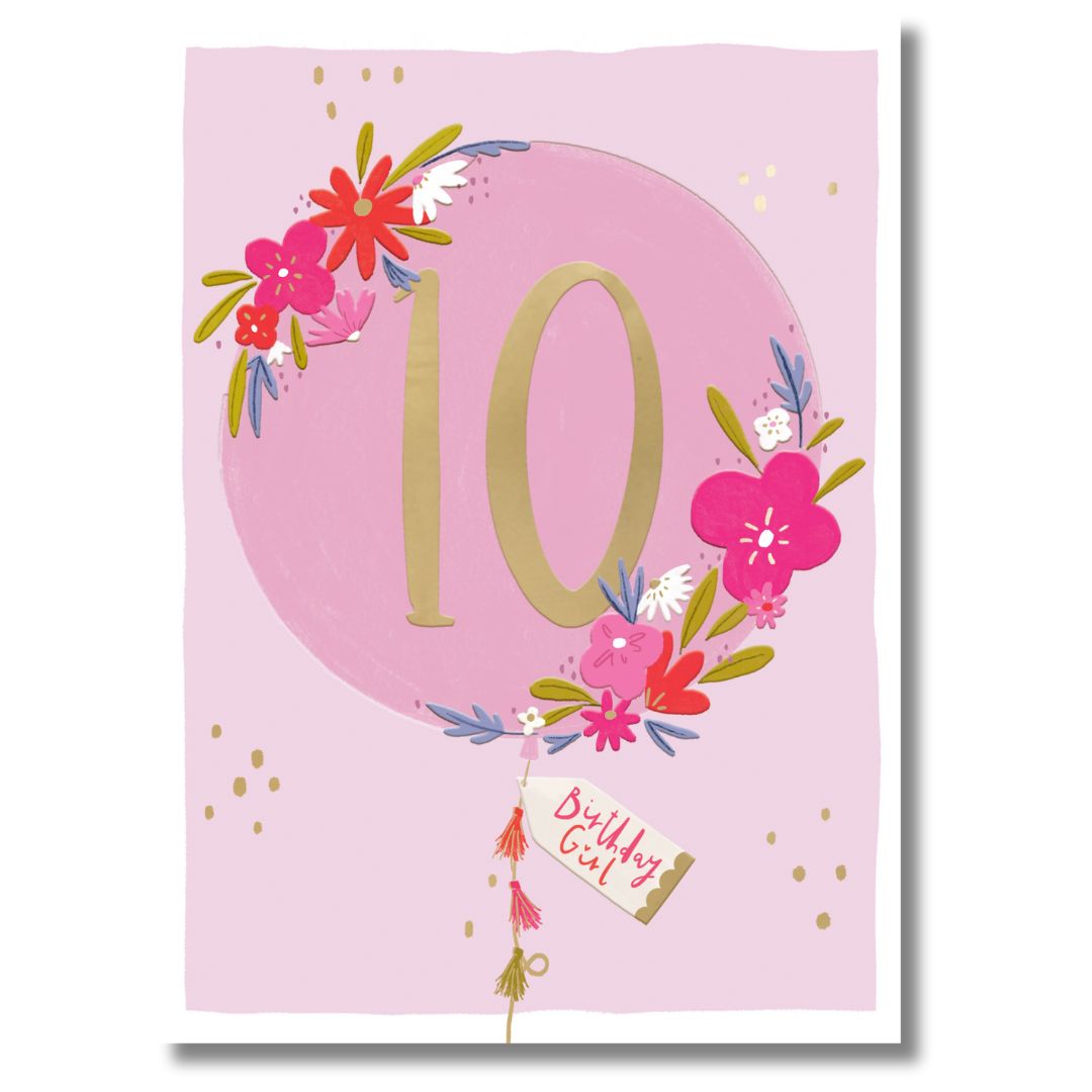 S.N. 10 Birthday Girl - Greeting Card