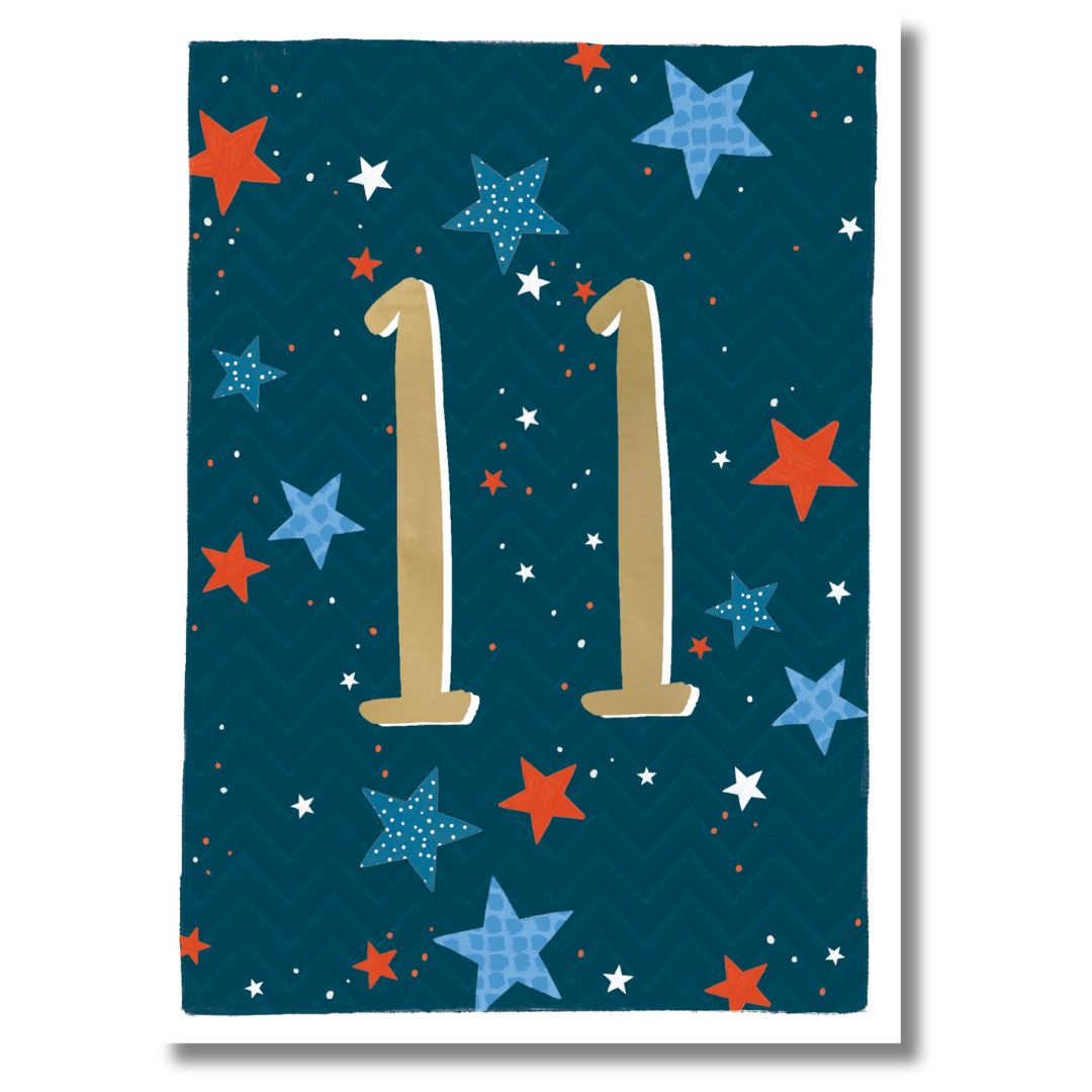 S.N. 11 Birthday - Greeting Card