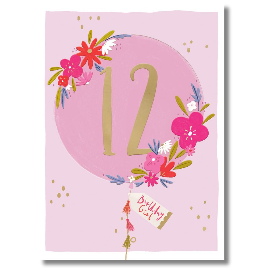 S.N. 12 Birthday Girl - Greeting Card