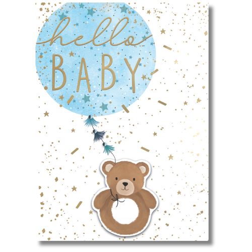 Second Nature Hello Baby Blue - Greeting Card