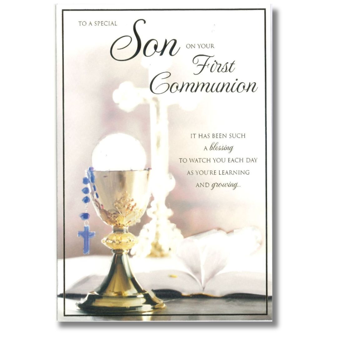 To A Special Son On Your First Communion - Greeting Card