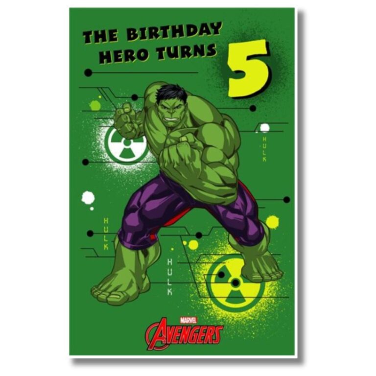 5th Hulk Birthday Card