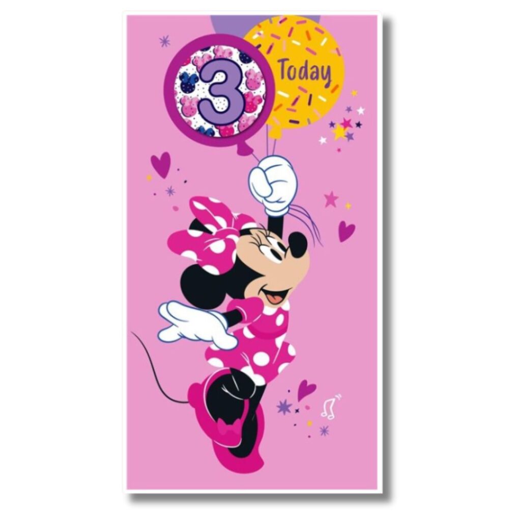 3rd Minnie Mouse Birthday Card