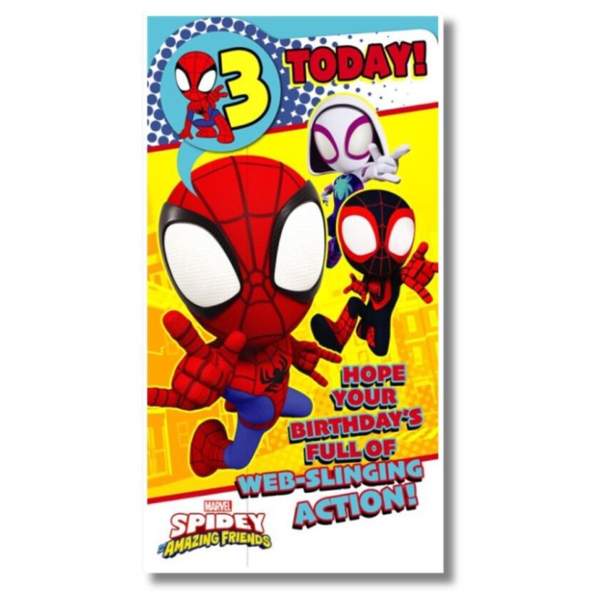 3rd Spider Man Birthday Card