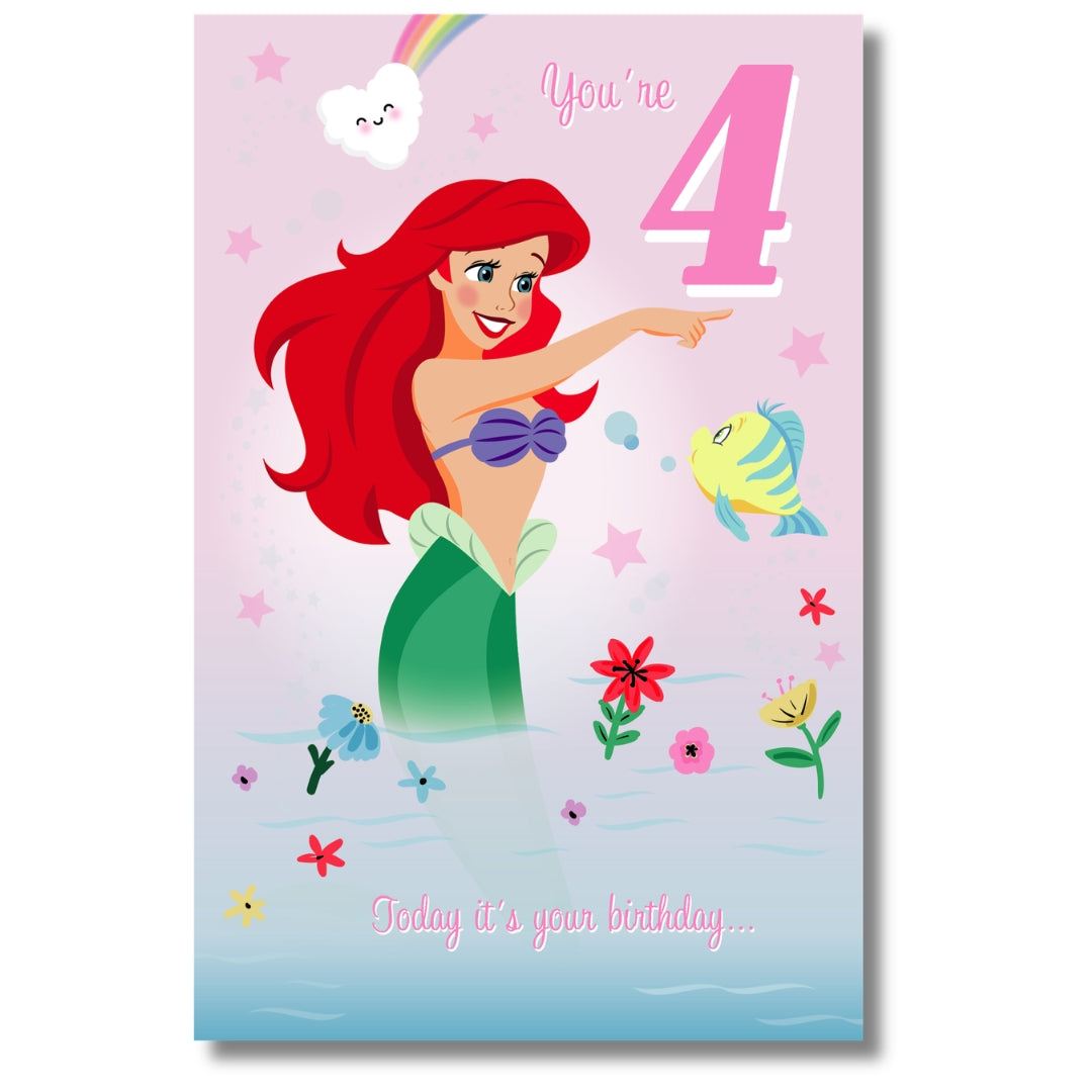 Carlton Disney You're 4 Birthday - Greeting Card