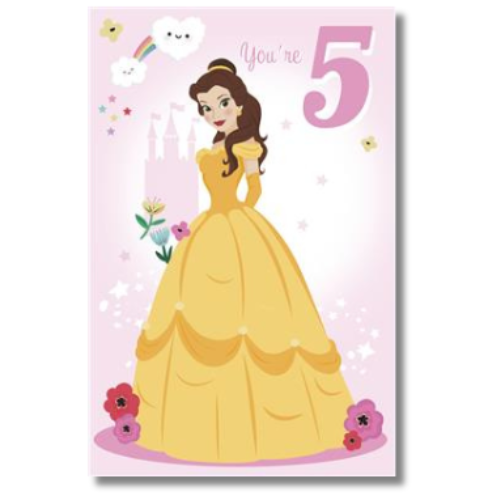 Disney You're 5 Birthday - Greeting Card
