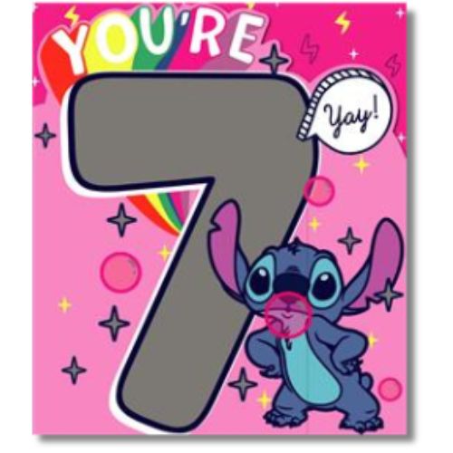 Disney You're 7 Birthday - Greeting Card