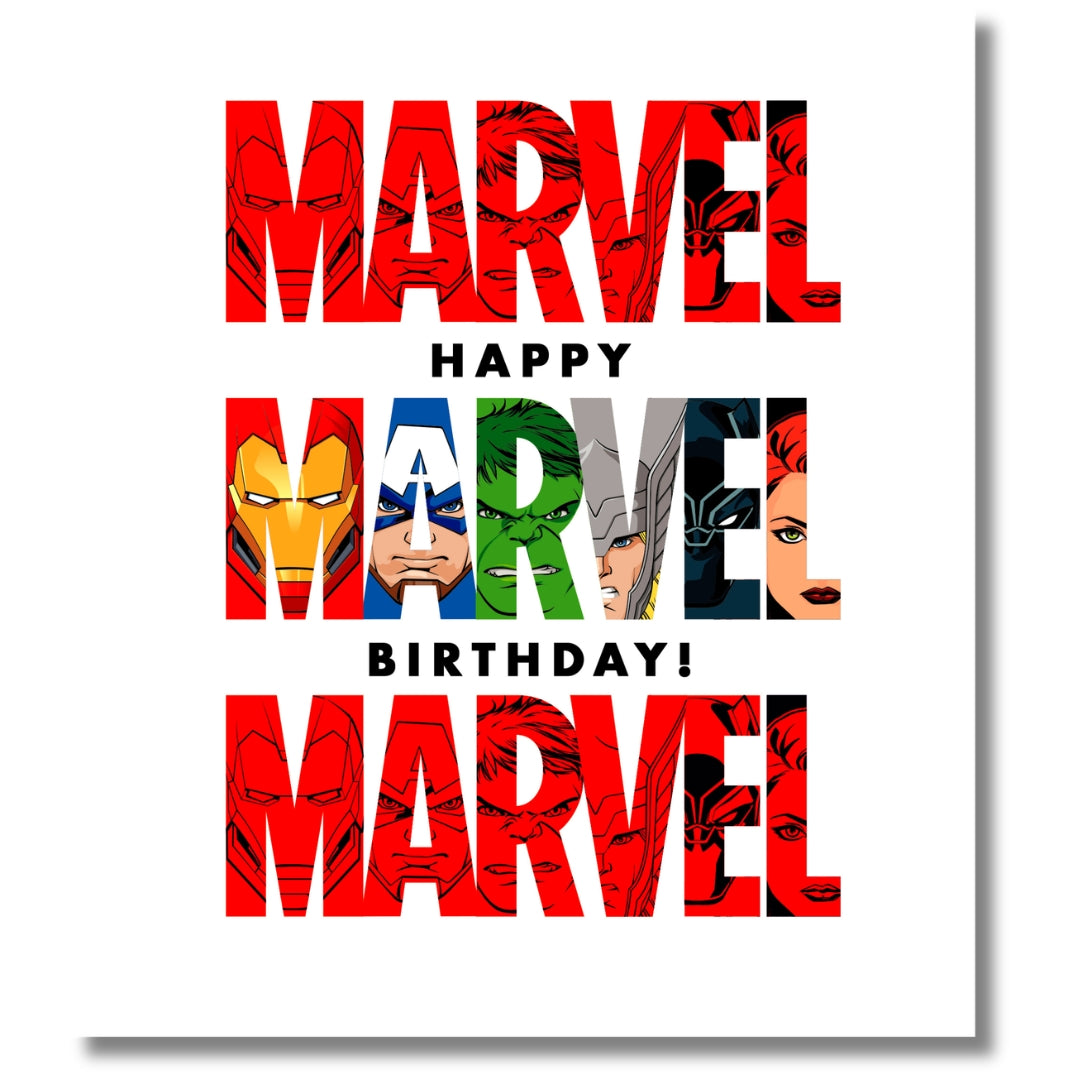 Carlton Marvel Happy Birthday - Greeting Card