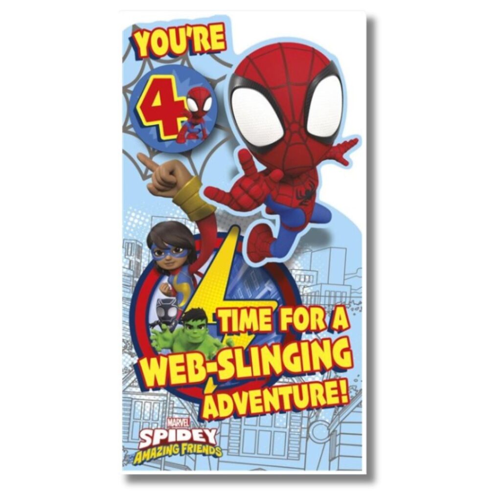 4th Spider Man Birthday Card