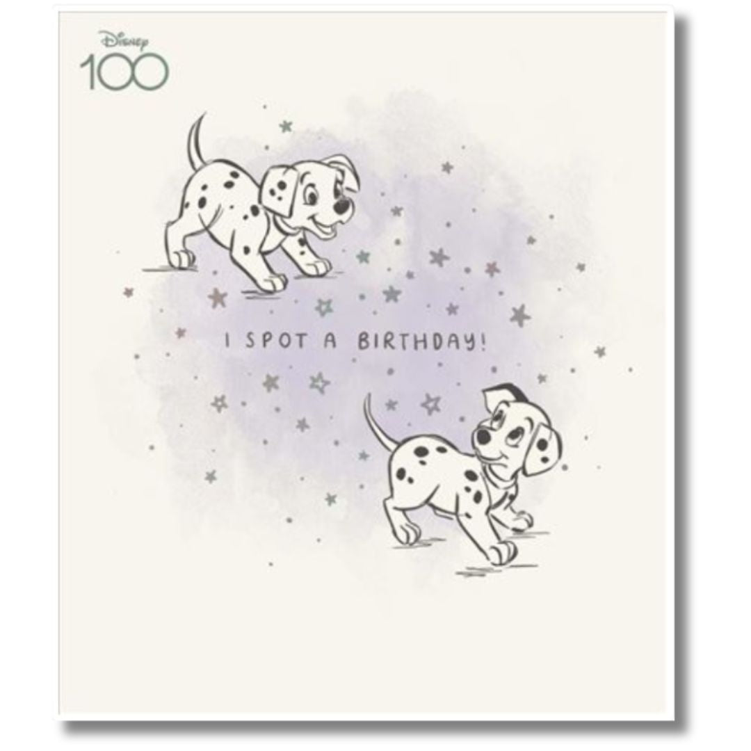 Dalmations Birthday Greeting Card - Disney 100