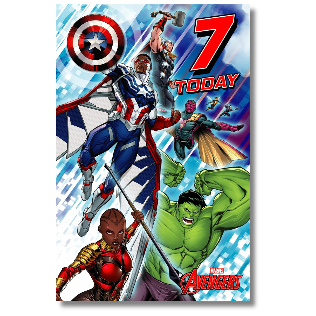 Carlton Marvel 7 Today! Birthday - Greeting Card