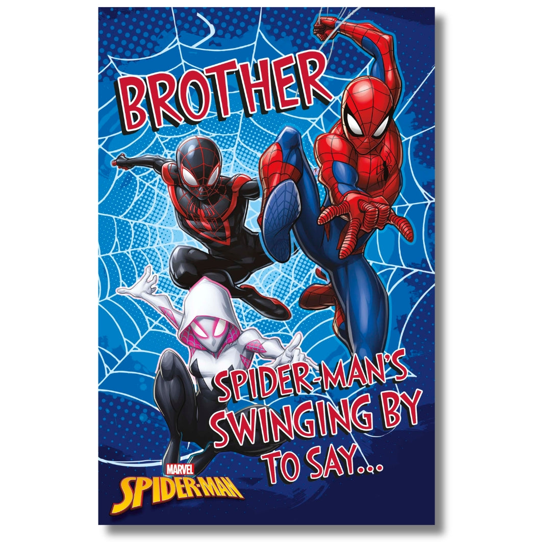 Brother Spider-Man's Swinging By To Say... Birthday - Greeting Card