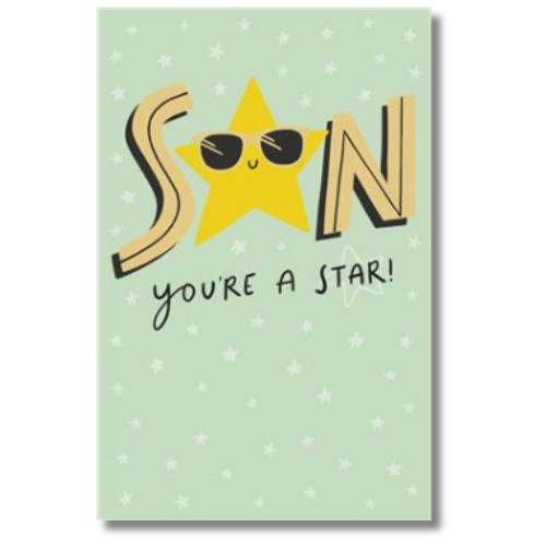 Son You're A Star! Birthday - Greeting Card