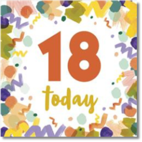 18 Today Birthday - Greeting Card