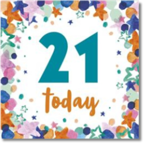 21 Today Birthday - Greeting Card