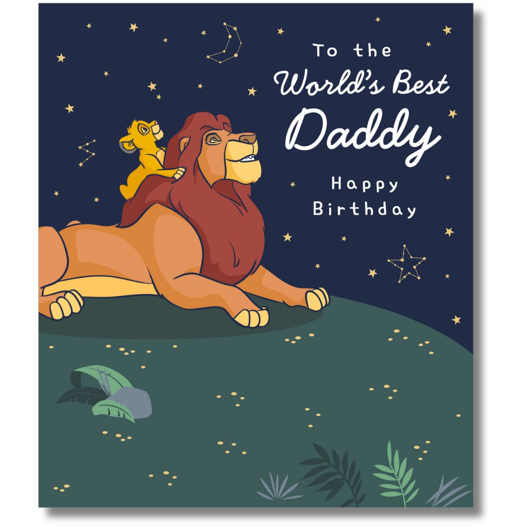 Carlton Disney To The World's Best Daddy Happy Birthday - Greeting Card