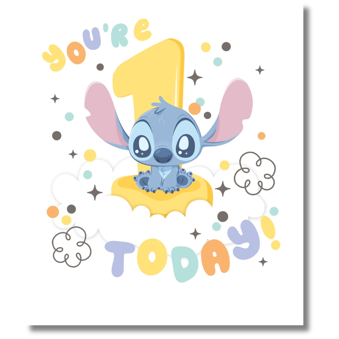 You're 1 Today! Birthday - Greeting Card
