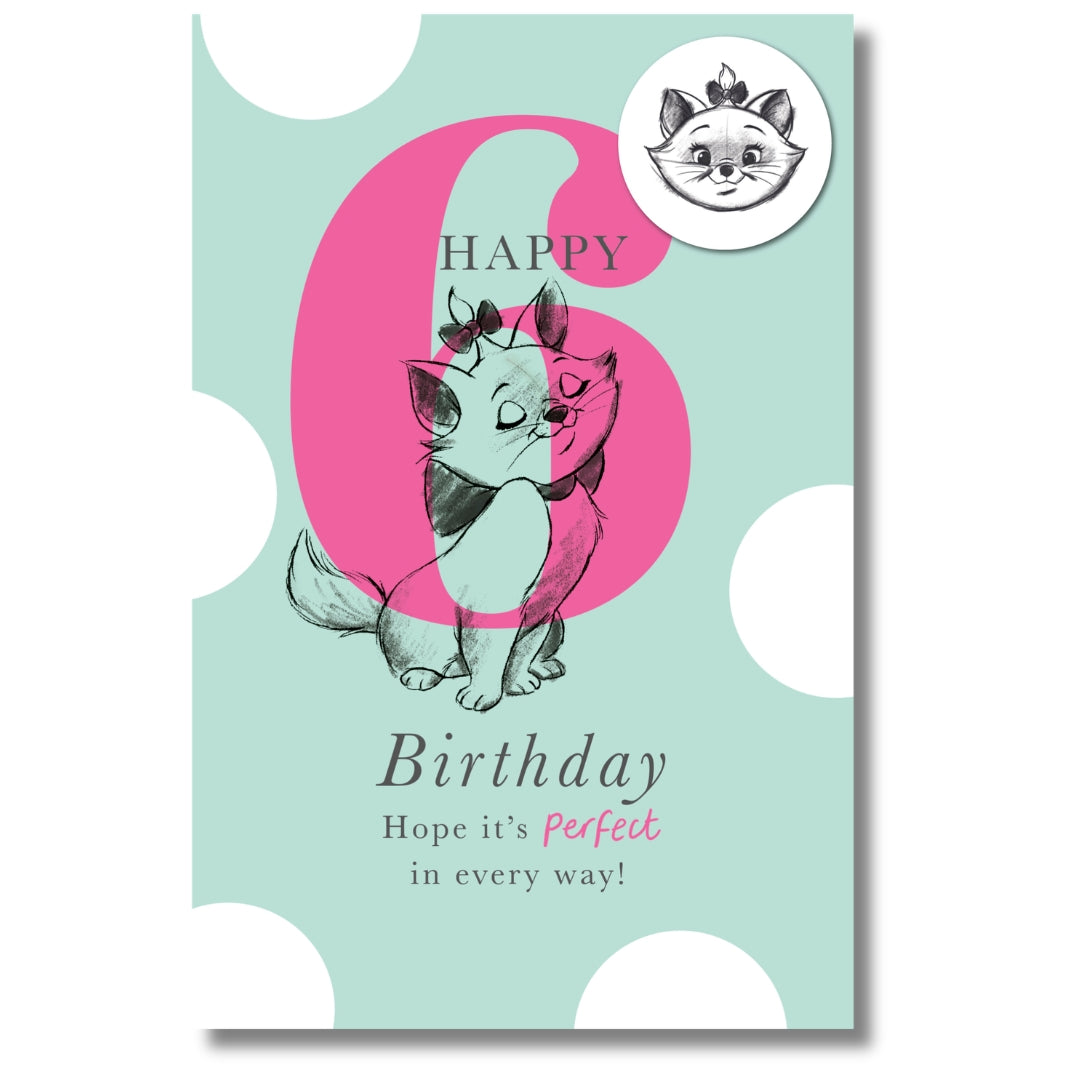 Carlton Disney Happy 6 Birthday - Greeting Card