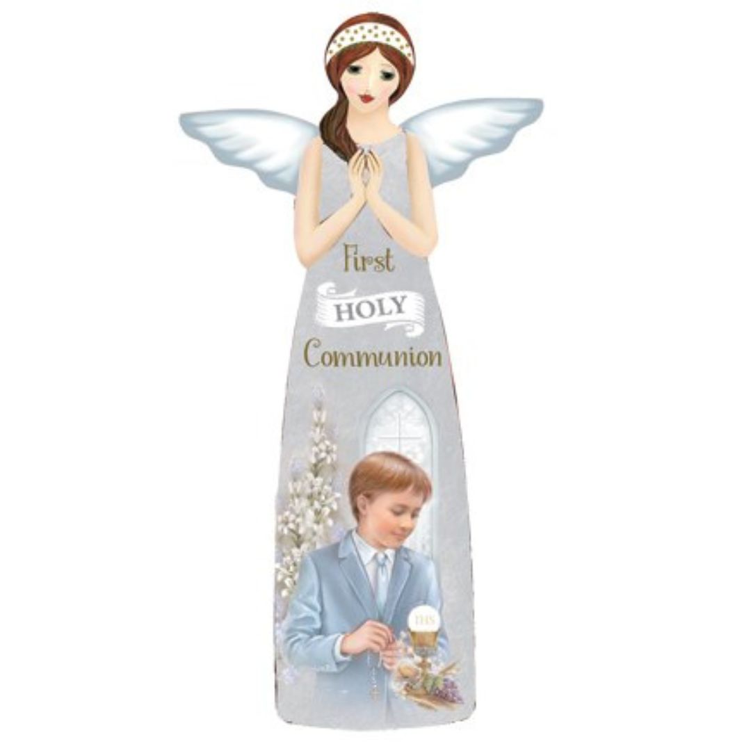 Porcelain Message Angel First Holy Communion Boy