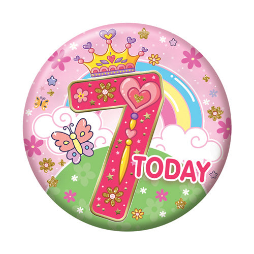 Sensations Number Badge 5.5cm - 7 Today - Princess
