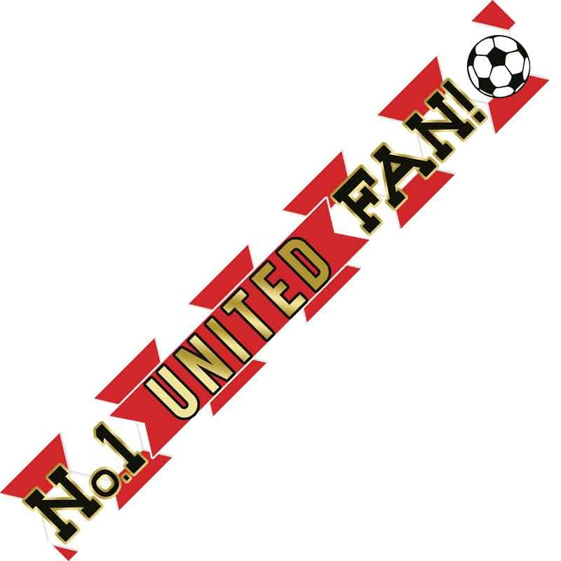 Sensations Football Banner No.1 United Fan 12.5 x 270cm