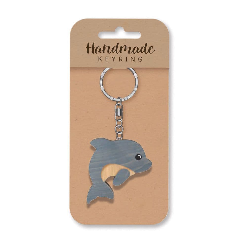 Handmade Wooden Keyring - Dolphin
