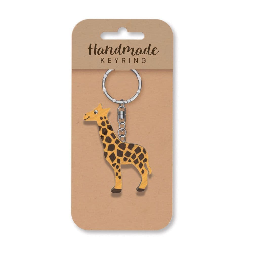 Handmade Wooden Keyring - Giraffe