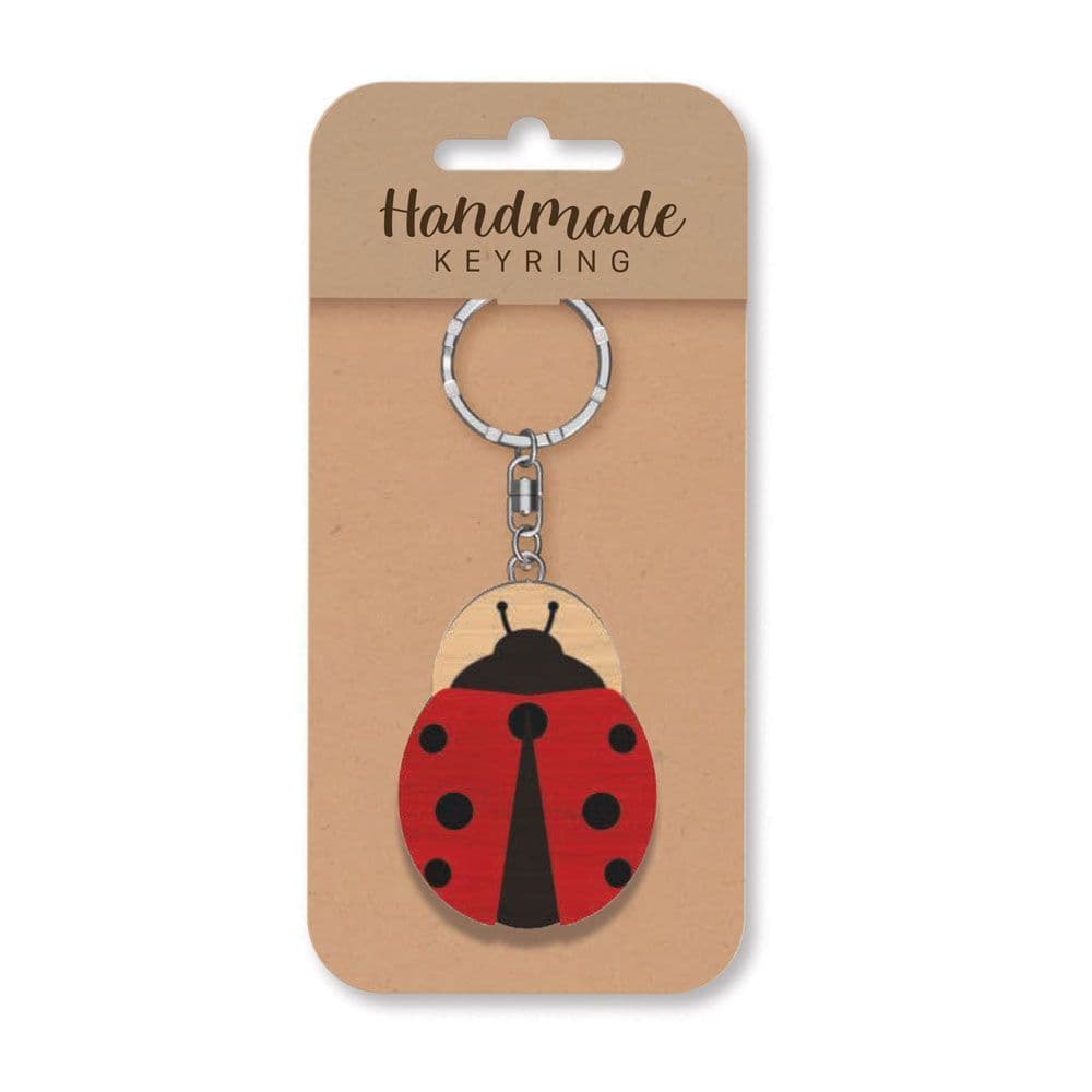 Handmade Wooden Keyring - Ladybird