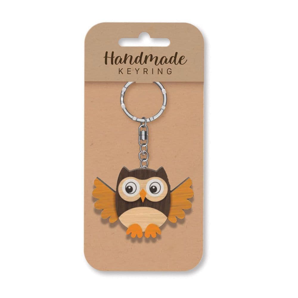 Handmade Wooden Keyring - Owl
