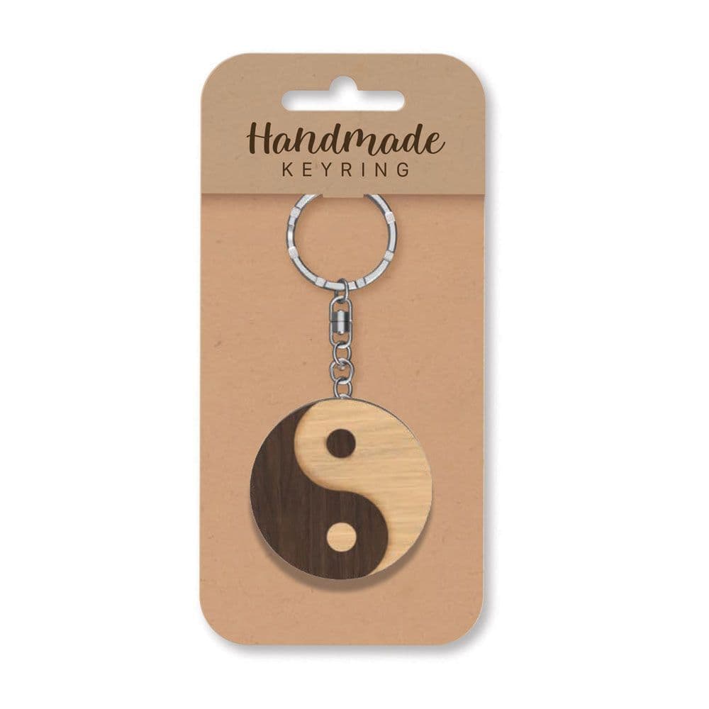 Handmade Wooden Keyring - Yin Yang
