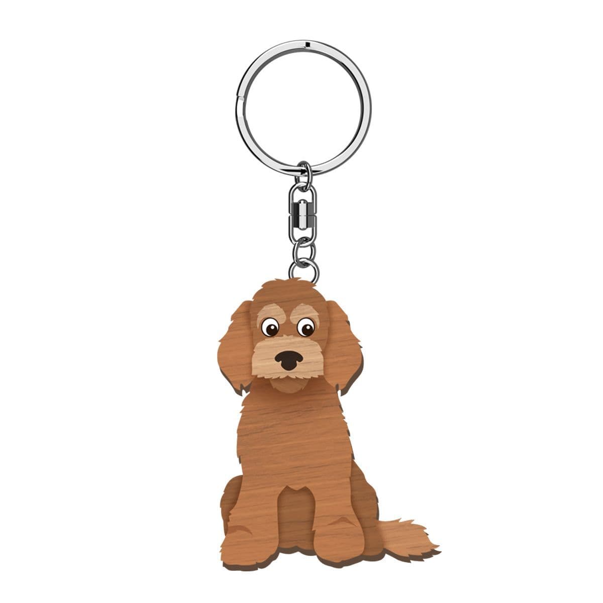Handmade Wooden Keyring - Cockapoo