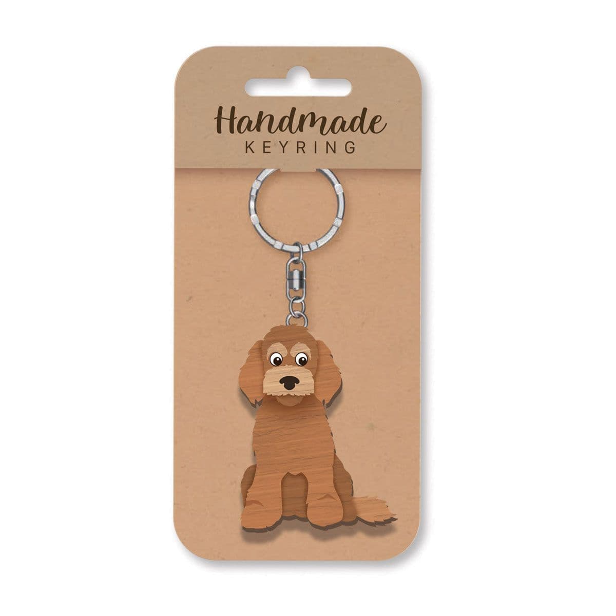 Handmade Wooden Keyring - Cockapoo