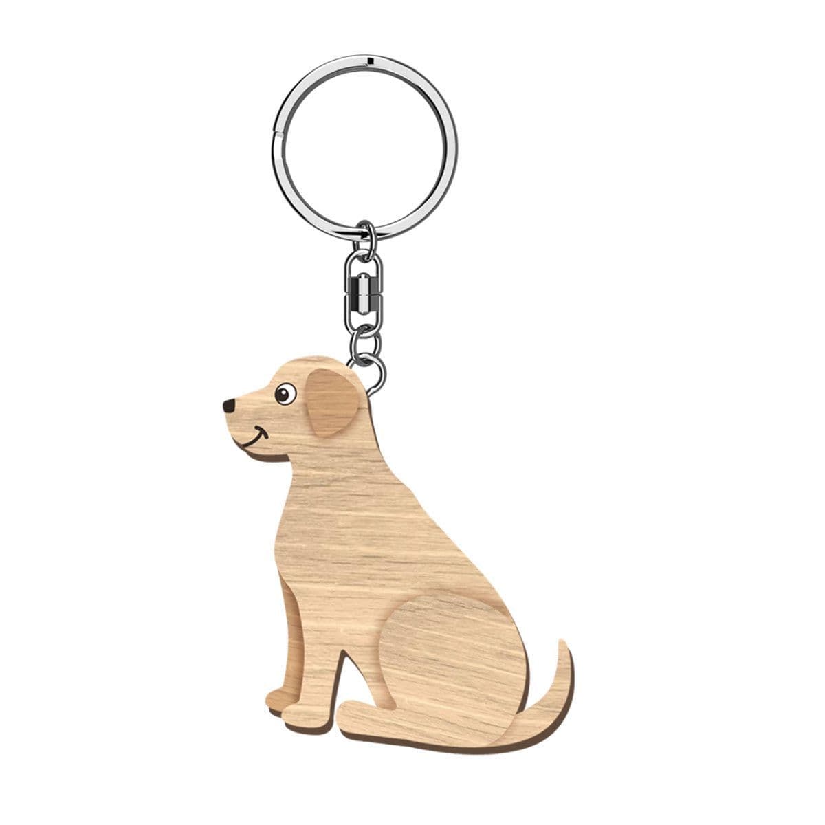 Handmade Wooden Keyring - Labrador