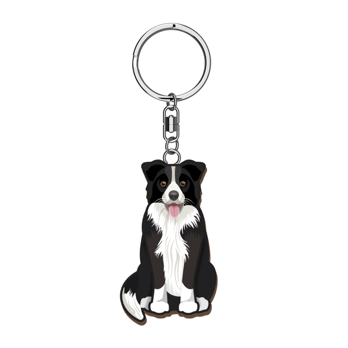 Handmade Wooden Keyring - Sheep Dog