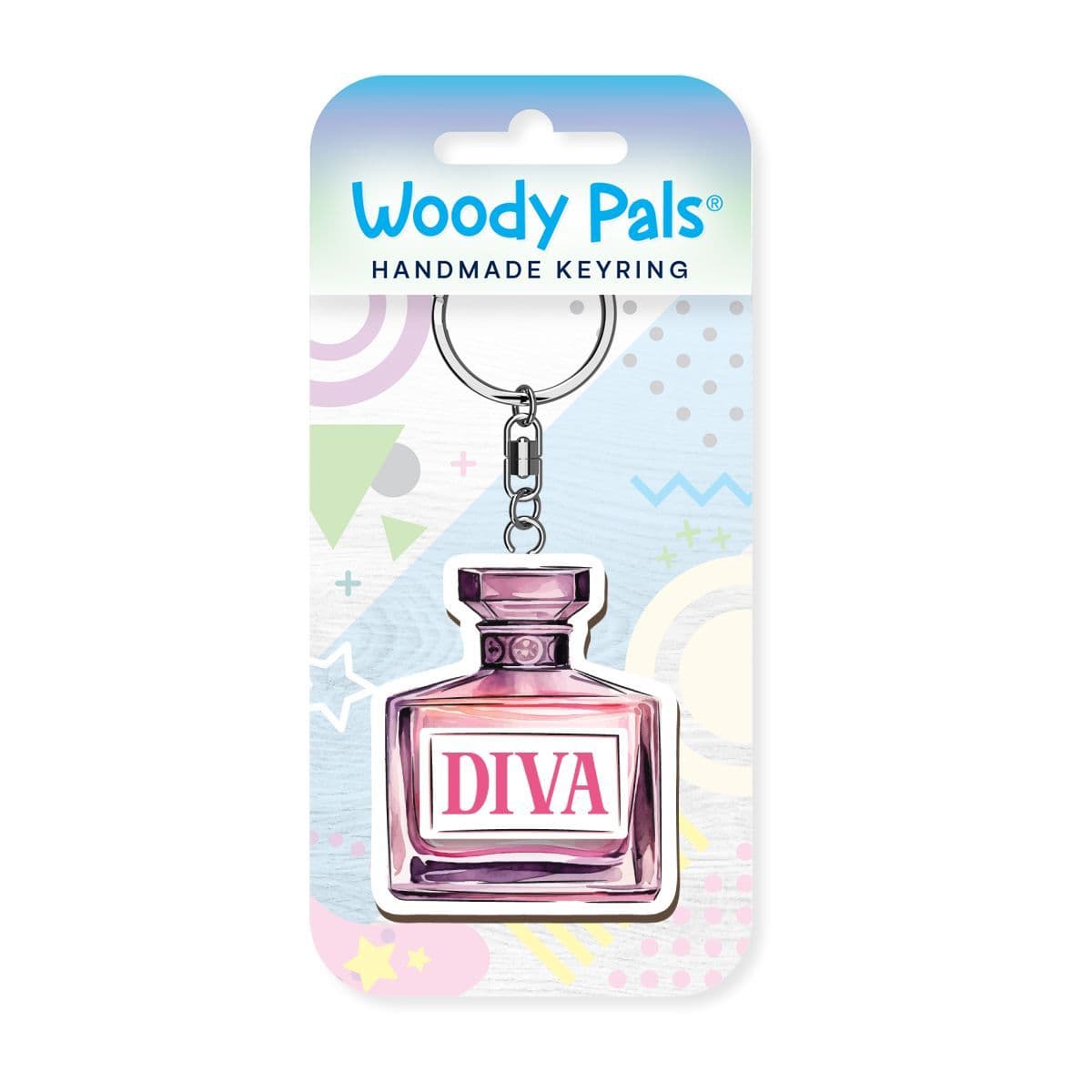 Woody Pals Handmade Wooden Keyring - Diva