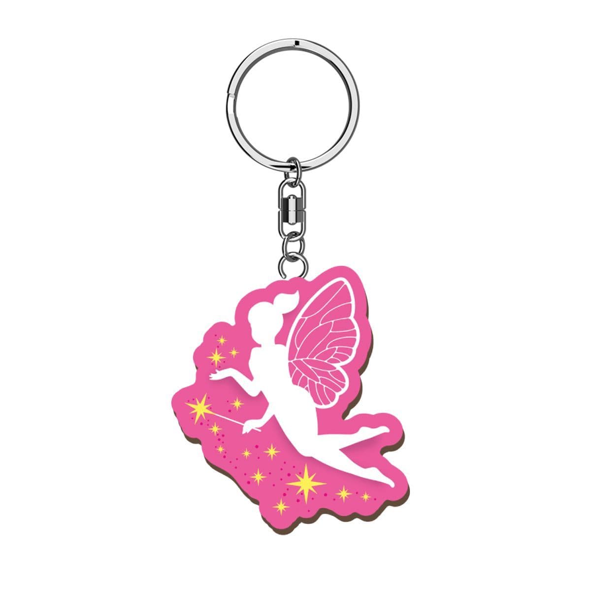 Woody Pals Handmade Wooden Keyring - Fairy