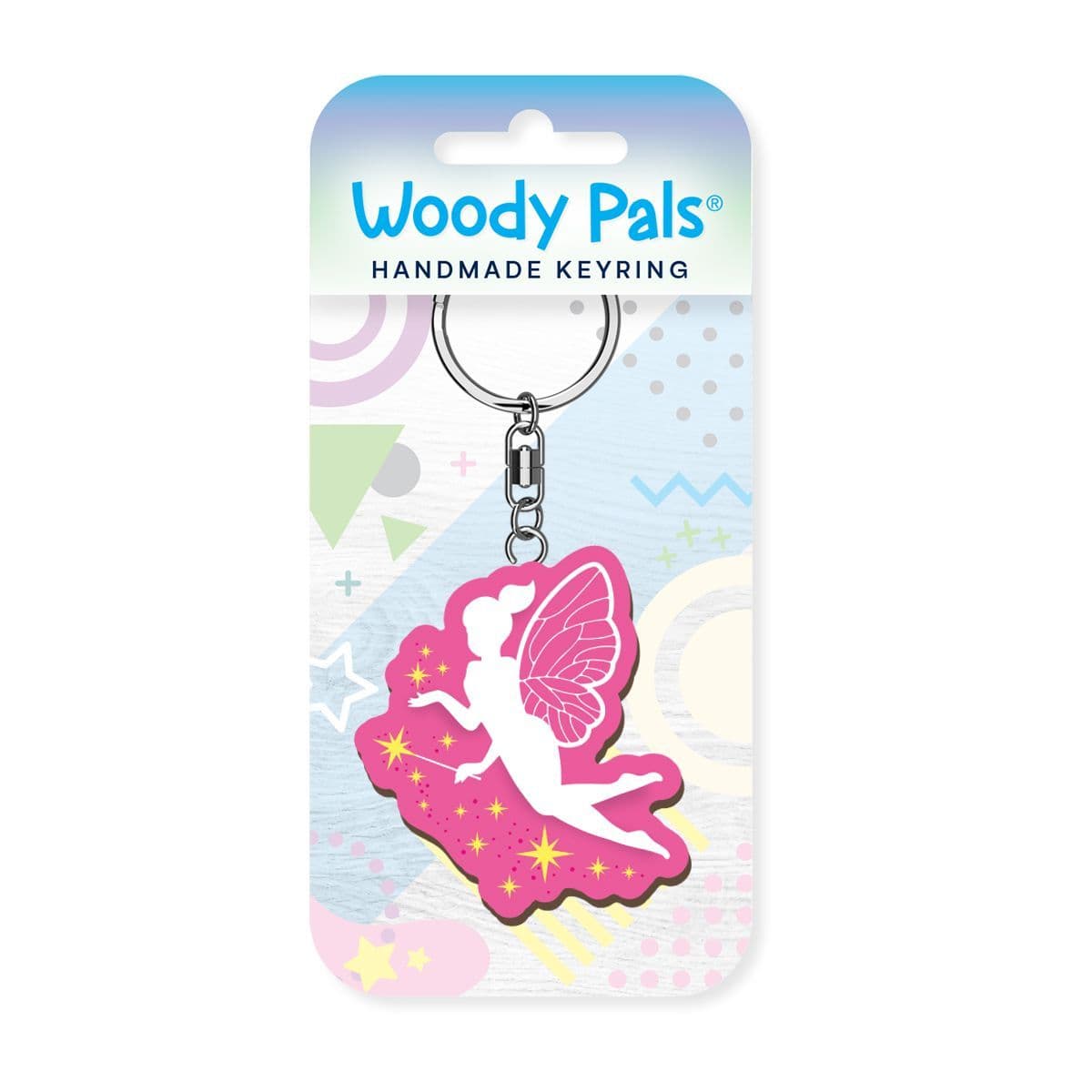 Woody Pals Handmade Wooden Keyring - Fairy