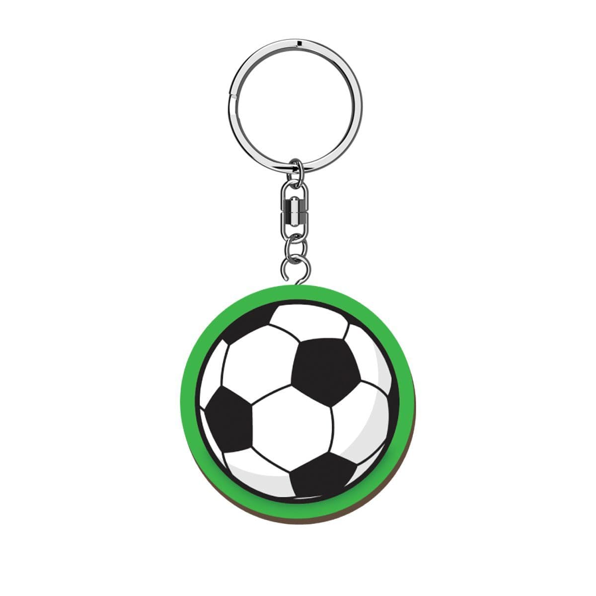 Woody Pals Handmade Wooden Keyring - Football