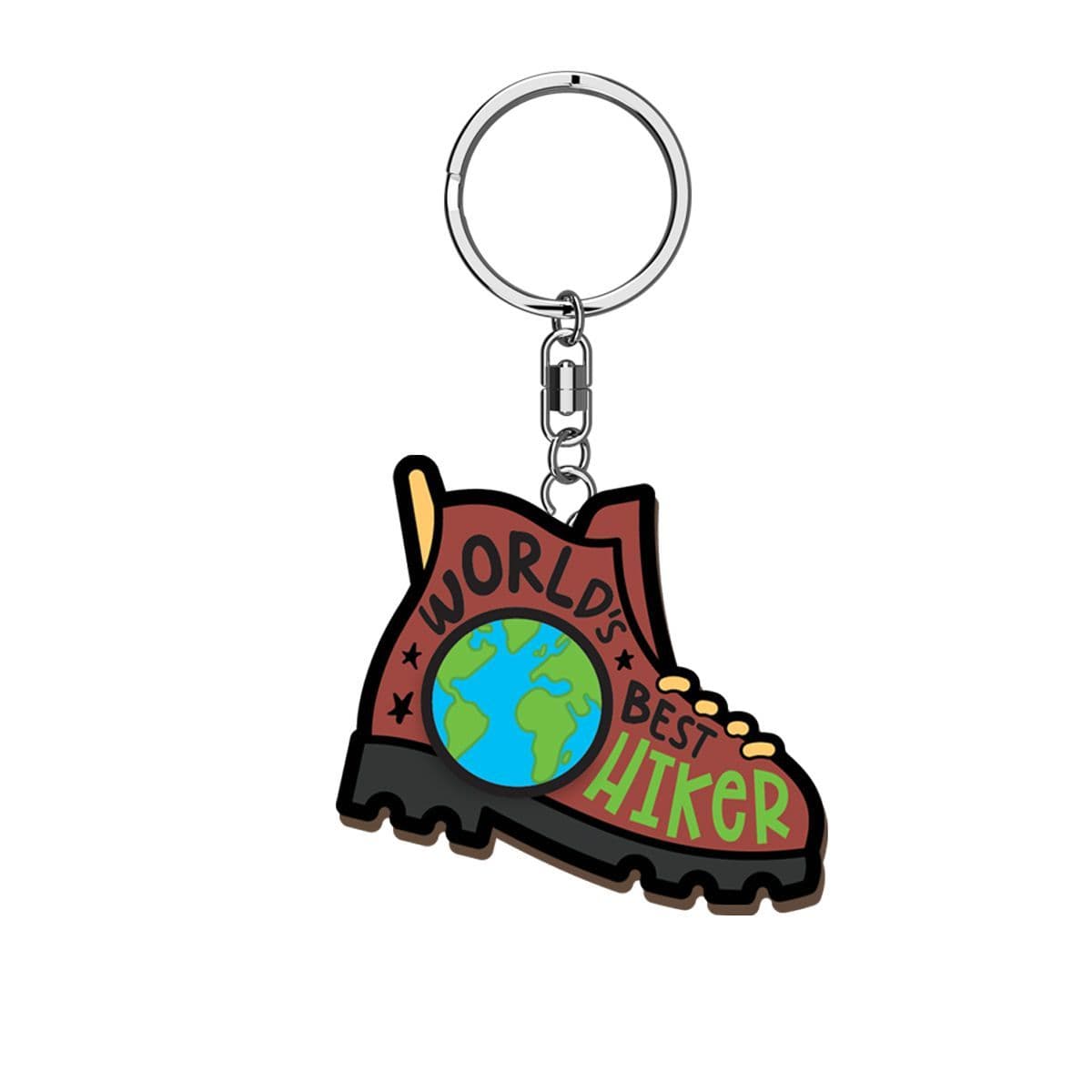 Woody Pals Handmade Wooden Keyring - Hiking