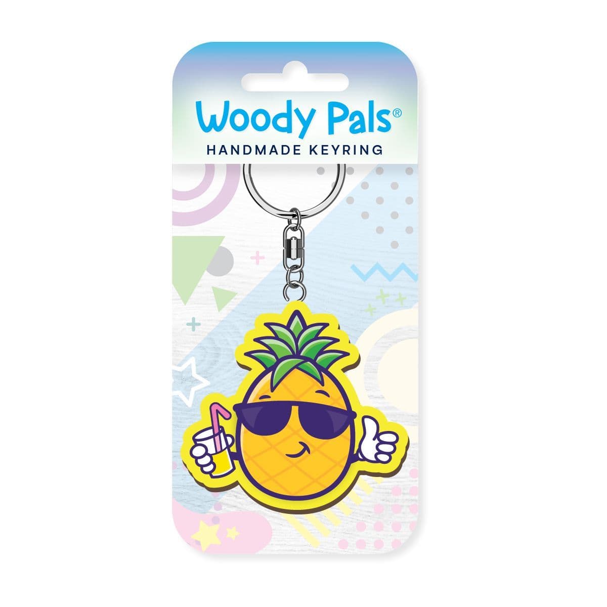 Woody Pals Handmade Wooden Keyring - Pineapple