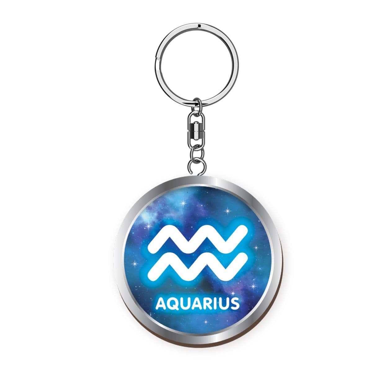 Woody Pals Handmade Wooden Keyring - Aquarius