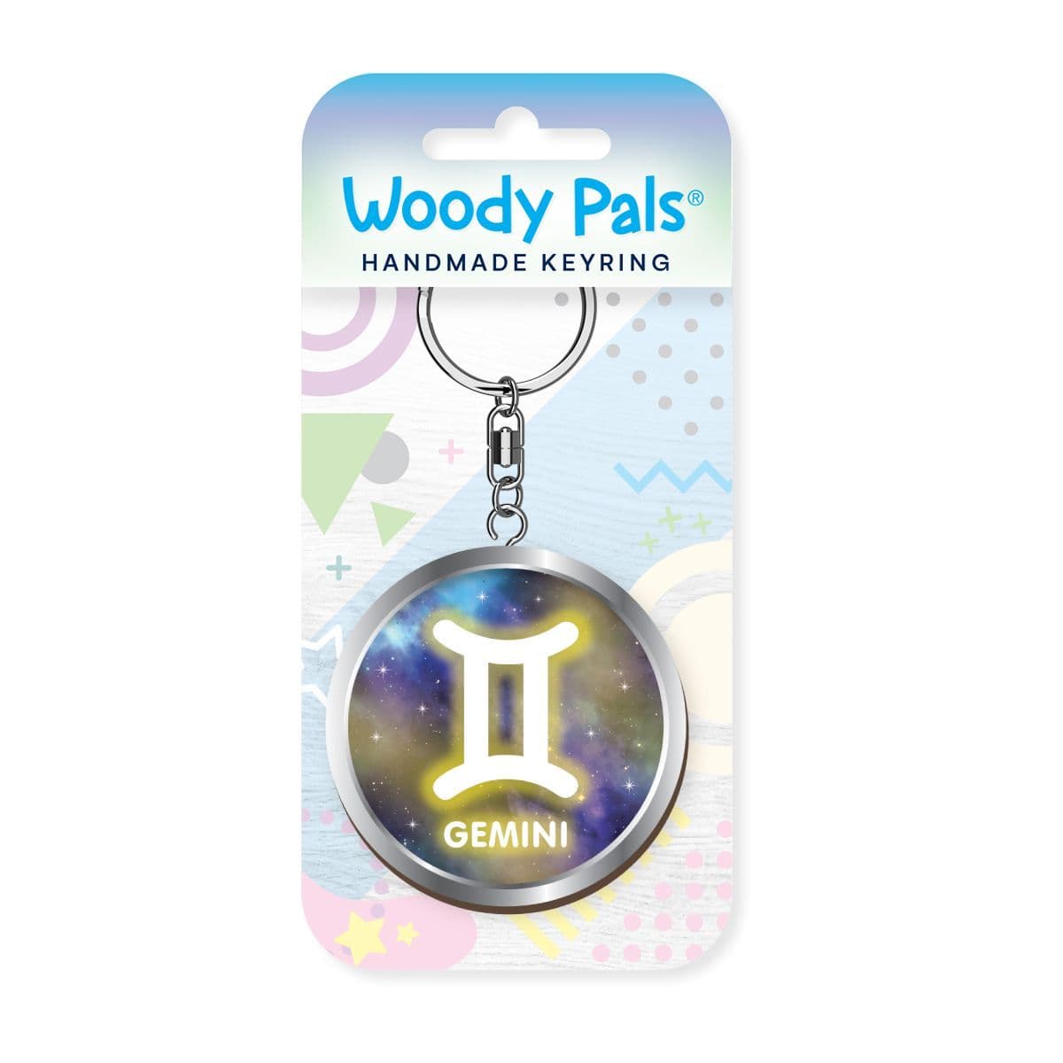Woody Pals Handmade Wooden Keyring - Gemini