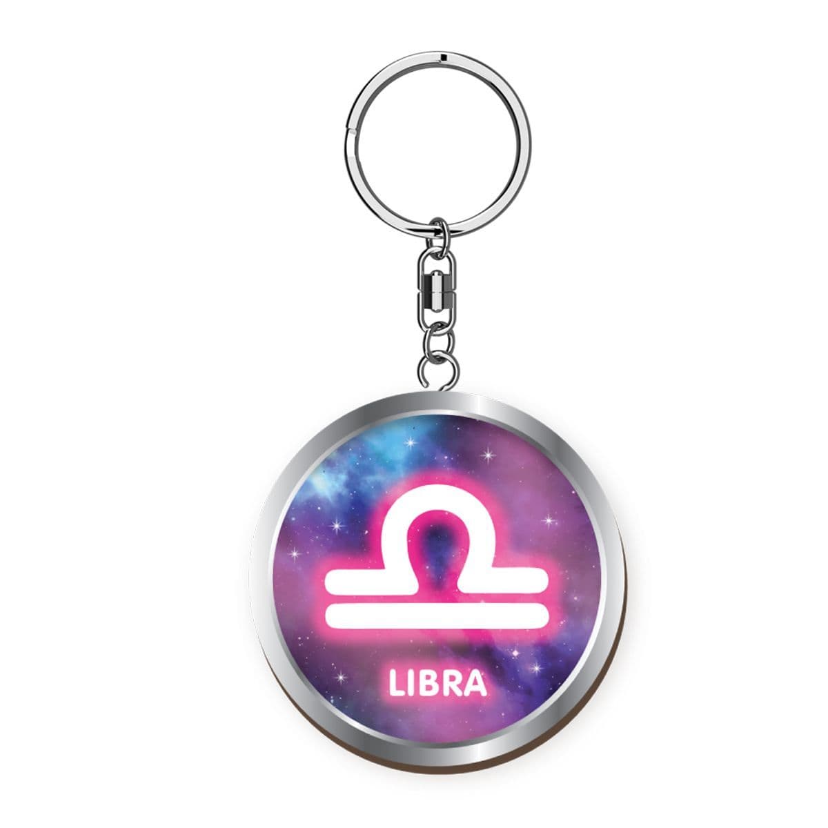 Woody Pals Handmade Wooden Keyring - Libra
