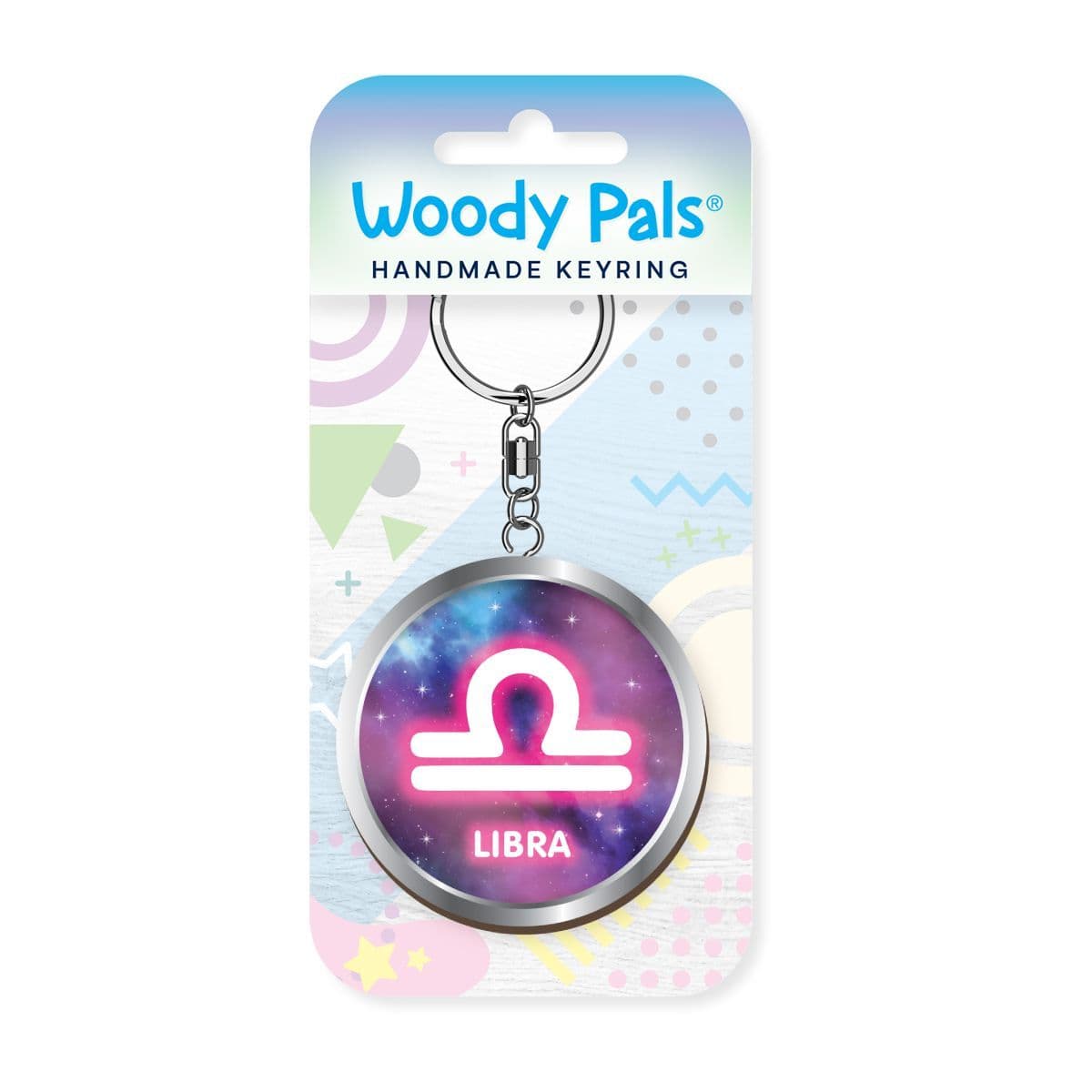 Woody Pals Handmade Wooden Keyring - Libra