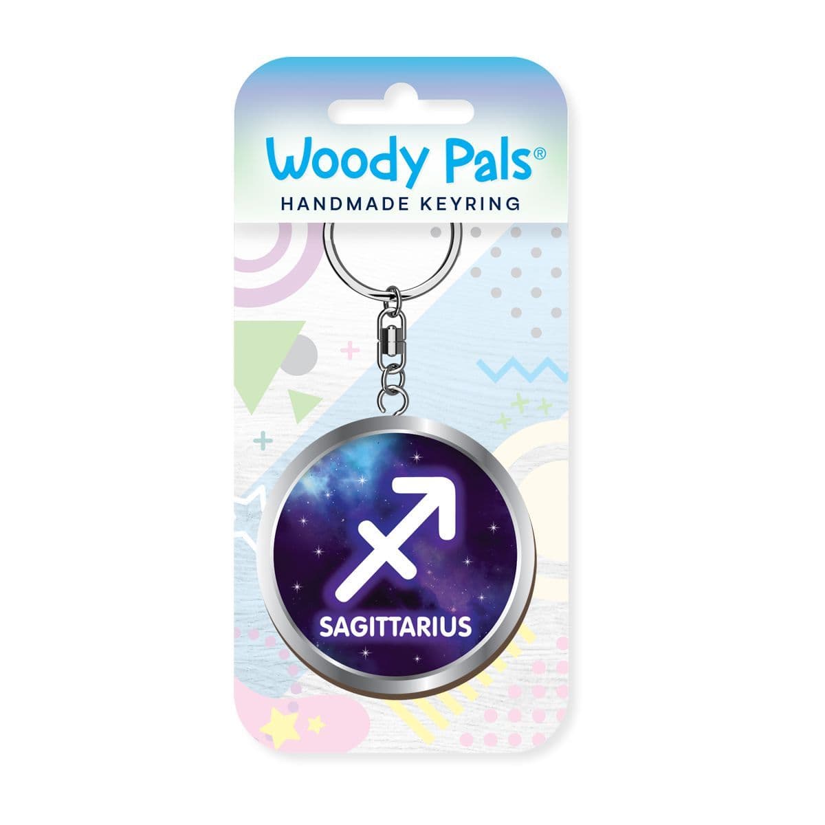 Woody Pals Handmade Wooden Keyring - Sagittarius