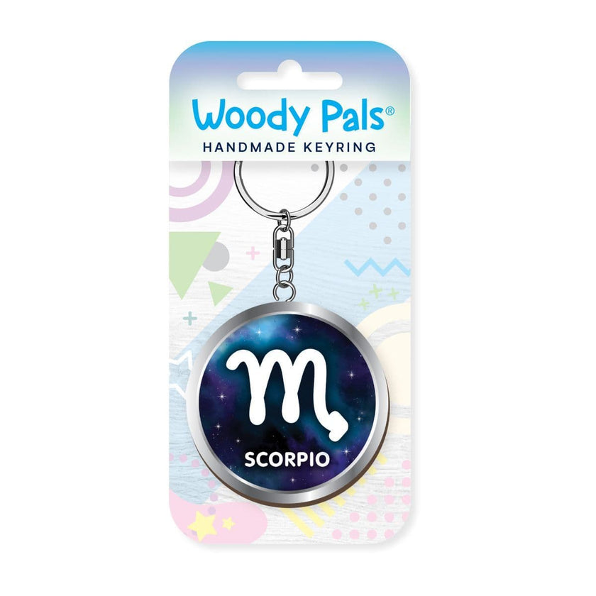 Woody Pals Handmade Wooden Keyring - Scorpio